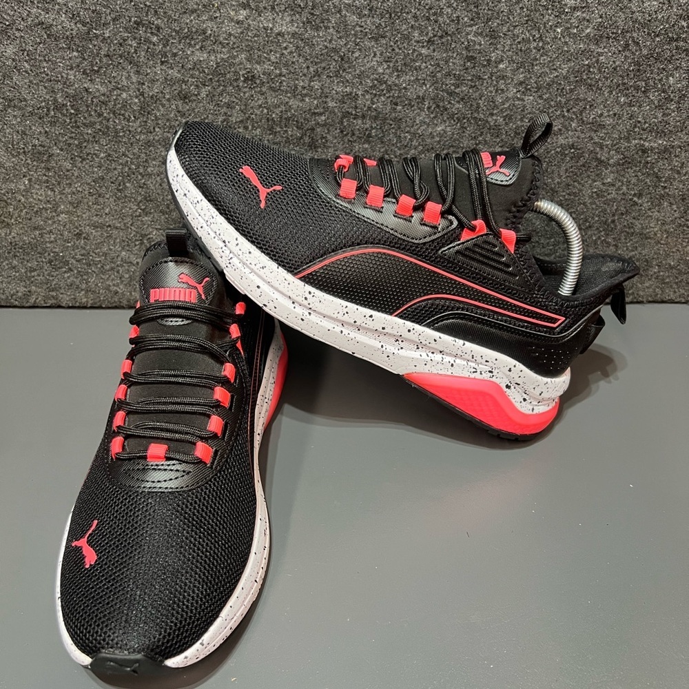 PUMA Womens Amplifier Speckle Lace Up Sneakers Shoes Casual - Black Size 11